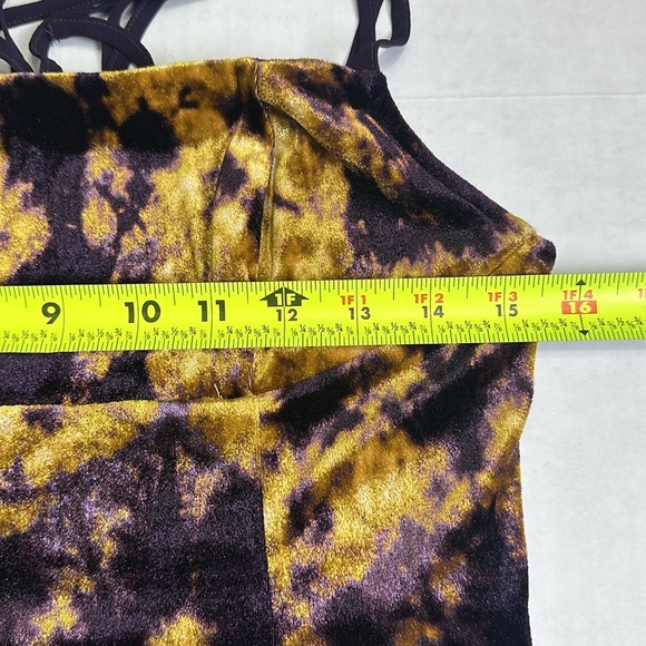 Urban Outfitters Dawn Tie Dye Velvet Mini Short Slip Dress Womens Medium - Picture 6 of 14